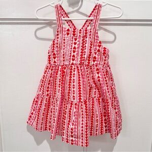 Cat & Jack 18M Red Heart Striped Dress